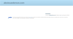 Desktop Screenshot of alexissanderson.com